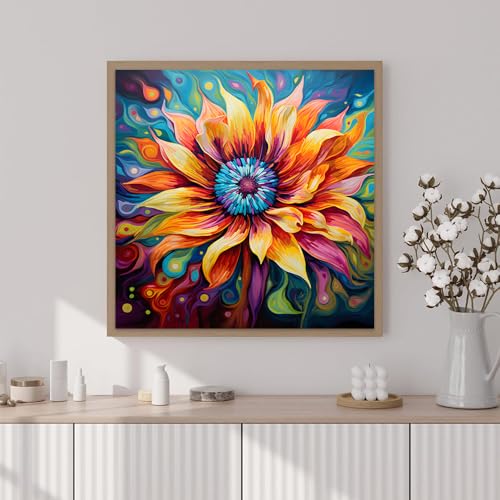 Artunion Framed Paint by Numbers Kit for Adults Beginners & Kids Ages 8-12,Blossom Flower Paint by Number with Frame, Floral Paint by Numbers Kit on Canvas 10 * 10 Inch Without Easel - color: ZXT-237-F