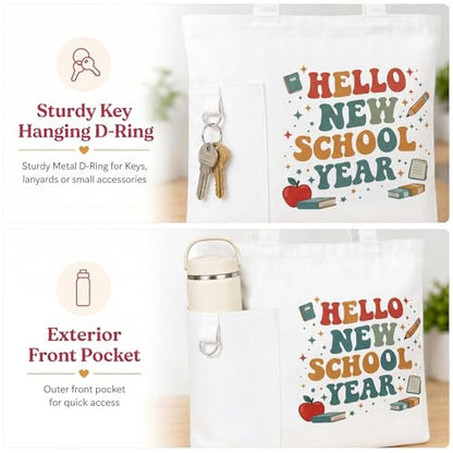 Teacher Tote Bags for Travel Shopping, Teacher Appreciation Gifts - color: Style-3
