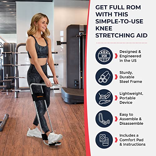 IdealKnee Knee Extension Device Knee Stretcher Knee Rehab Equipment 2 Pads | ACL & MCL Recovery Support, Knee Mobility Training, Therapy Rehab Use, Adjustable Extension Design, Supports Range of Motion