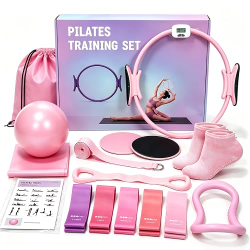 Pilates Kit for Home Workouts,Pilates Equipment for Women with 15" Ring