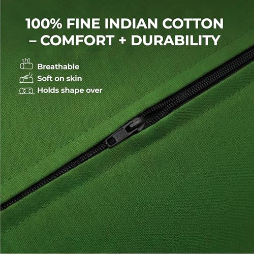 Rectangular Cotton Yoga Bolster, Yoga Pillow, Yoga Cushion, Yin yoga Bolster, Iyengar yoga bolster - color: Green