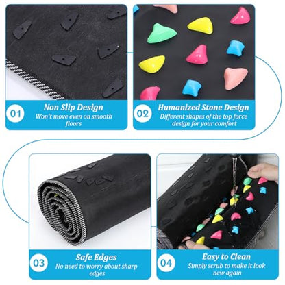 Kifmurase Foot Massage Mat, Acupressure Mats, Reflexology Walk Stone Road for Long Sitting Elderly Students Workers, Foot Massage Acupoint Mat for for Pain and Stress Relief (68.9 x 13.78 Inches)