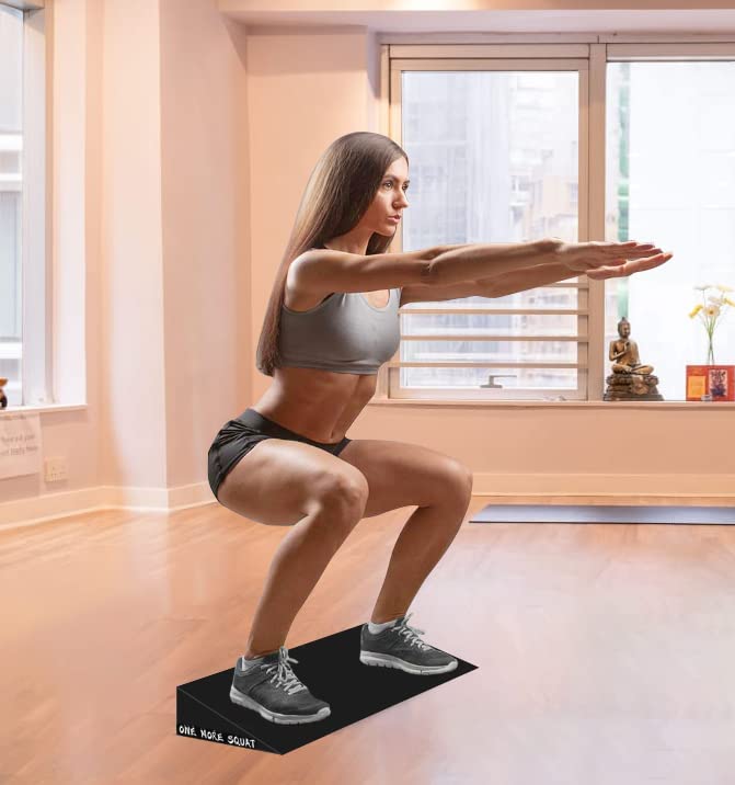 Slant Board for Weightlifting and Calf Stretching - Non-Slip Heel Elevated Squat Wedge Block - style: freestyle