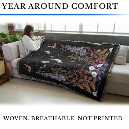 Pure Country Weavers Witch Garden by Episodic Drawing - Gift Tapestry Throw Blanket Woven from Cotton - Made in The USA (72x54) - color: Witch Garden, size: 72x54