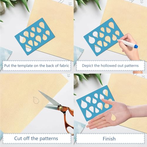 GORGECRAFT 5.1"x3.5" 2Pcs Earring Teardrops Jewelry Stencils Cutouts Stencil Arylic Triangles Geometric Reusable Drawing Template for Women Earrings Bracelets Making Cabochons DIY Ruler Art Tool - style: Teardrop