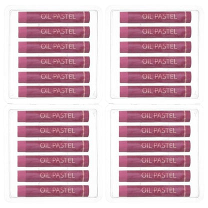 PATIKIL Purple Red Oil Pastels, 24Pcs Soft Oil Crayons Creamy Pastels Stick Art Supplies for Art Painting Drawing Blending Graffiti for Drawing Beginners Artists - color: Purple Red