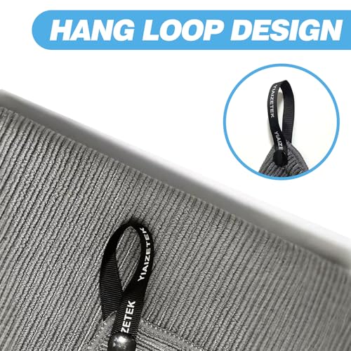 Microfiber Gym Towels with Snap Straps, Yoga Towel for Home and Gym, 16 Inch x 28 Inch, 6 Pack (Grey/Blue, 16" x 28") - color: Grey/Blue