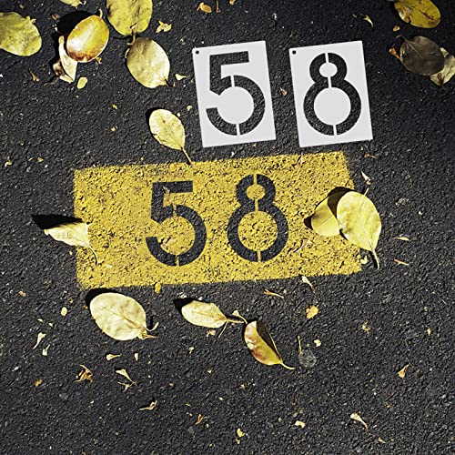 DXCYZ 9 Inch Large Number Stencils Kit 0-9 Address Number Stencil, 10PCS Reusable Plastic Painting Number Templates for Mailbox Signs, Door, Cars, Trucks, Home, Window (9" Tall) - size: 9 Inch