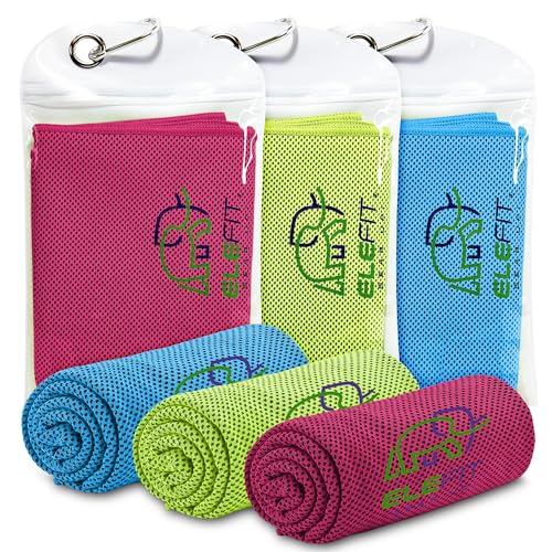 Quick-Drying Cooling Microfiber Gym Towels: Ideal for Comfortable Workout, Running, Yoga, Hiking, Trekking, Walking, Camping, and Family Outdoor Adventures - Lightweight, Portable, Sweat-Wicking