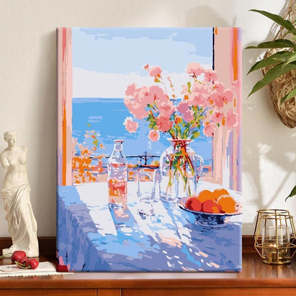 ZRIZQ Paint by Numbers Kit for Adults Beginner,Flowers Landscape,16x20 | Full set with wooden brushes,rolled canvas,rich paints.Calming activity.Beginner friendly.Just open and paint. - color: 16"X20"Rolled Canvas(Frameless)-Flowers 15