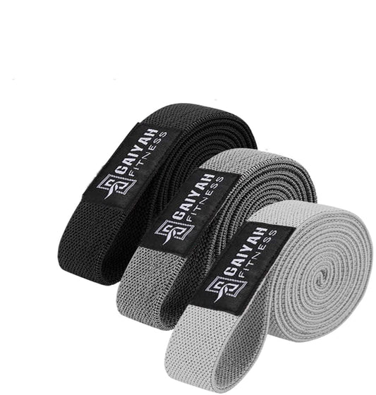 Long Resistance Bands for Working Out Women, Fabric Resistance Band, Stretch Bands for Exercise Bands Resistance Bands Set for Physical Therapy, Elastic Bands for Exercise - color: Grey/Dark Grey/Black