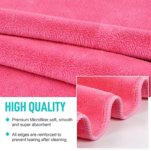 SINLAND Microfiber Gym Towels, Workout Sweat Towel 16x32In - color: Dark Pinkx3