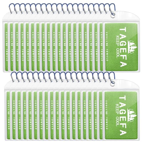Cooling Towels 40 Pack, 40"x12" Bulk Cold Towels for Hot Weather, Cool Gym Towel for Neck & Face, Cooling Rags with Carry Bag for Sports, Workout, Golf, Camping, Travel - color: 40green