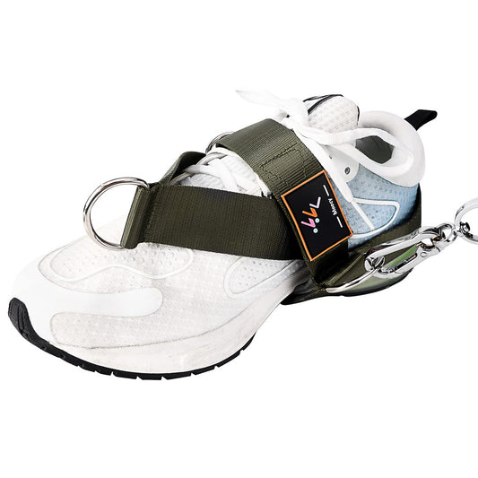2-Pack Foot Strap for Cable Machine Fitness Attachment Shoe Workout Straps - color: Green 2 Pack