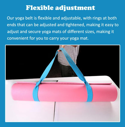 AKOAK Adjustable Yoga Mat Strap, Multi-purpose Strap, Durable Yoga Mat Carrying Strap (Excluding Yoga Mat), Pack of 1 - color: Sky Blue