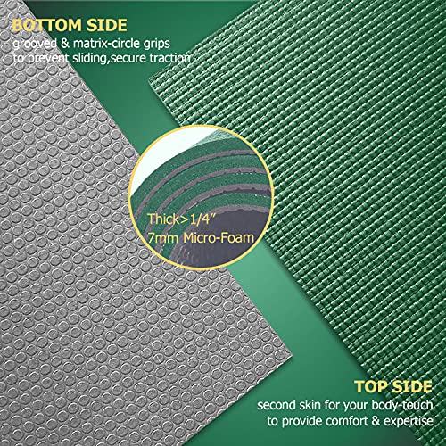 GXMMAT Large Yoga Mat 12'x6'/10'x6'/6'x8'(7mm) - color: Green Jasper, size: 6*8 FT