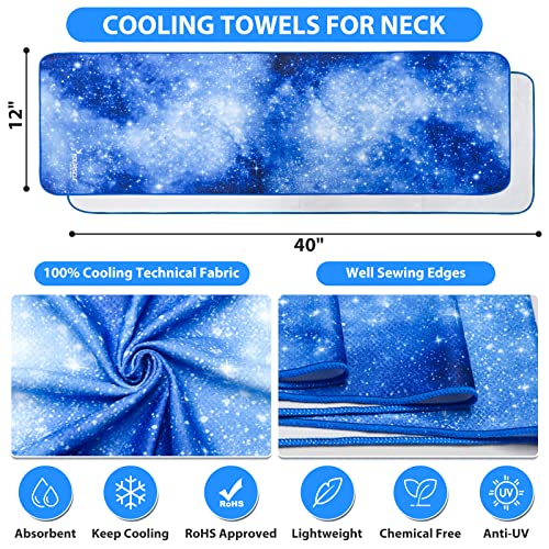 SYOURSELF Cooling Towel, Cooling Towels for Neck,40" x 12"Ice Towel for Instant Cooling Relief, Soft Breathable Chilly Towel, Perfect Yoga, Golf, Sports, Gym, Athletes Towel (1PC-BStarry) - color: Bstarry