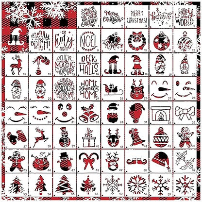 Small Stencils for Painting on Wood Reusable, 3 Inch Reusable Stencil for Craft Ornament Paint Template Stencils for Wall Card Rock Wood Signs Coasters Canvas Home Decor (Christmas) - style: christmas