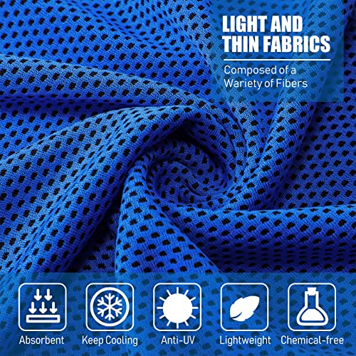 BBTO 100 Pack Cooling Towel Bulk - color: Blue Gray, size: 32 x 12 Inch (Pack of 2)