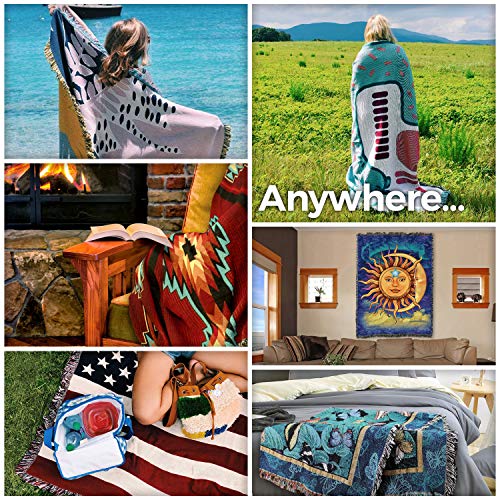 Pure Country Weavers There's A Little Bit of Heaven in Our Home - Sympathy Bereavement Gift Tapestry Throw Woven from Cotton - Made in the USA (72x54) - color: Our Home, size: 72" x 54"