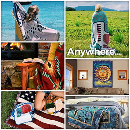 Pure Country Weavers There's A Little Bit of Heaven in Our Home - Sympathy Bereavement Gift Tapestry Throw Woven from Cotton - Made in the USA (72x54) - color: Our Home, size: 72" x 54"