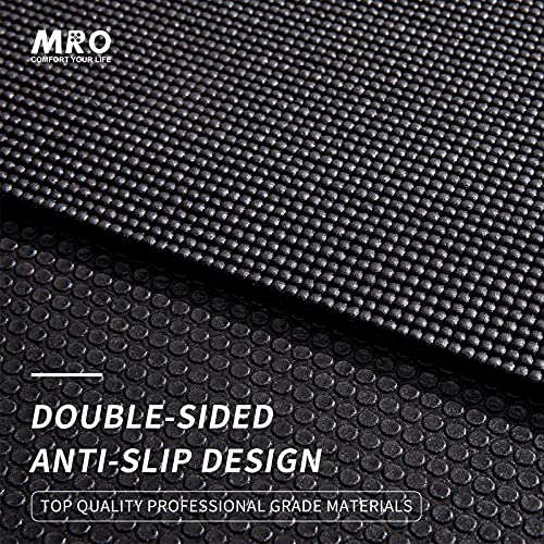 MRO Extra Large Yoga Mat, 12'x6'/9'x6'/7'x5'/6'x4' (9MM) - color: Black, size: 6*4 FT