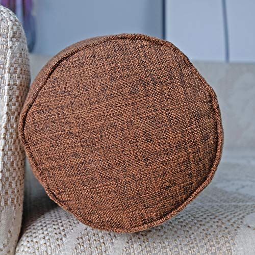 Neck Roll Pillow - color: Brown (Linen)