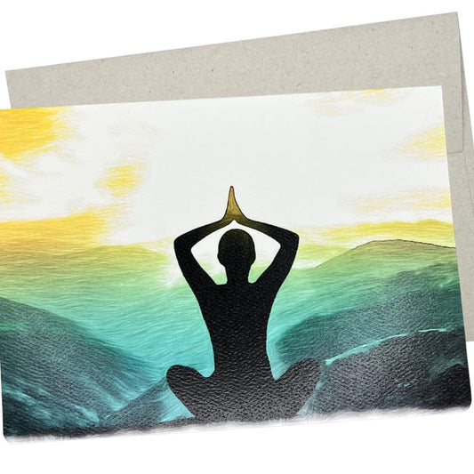 Whitman and Daughter Yoga Birthday Card (1 Premium Card, 7X5 Inch) Blank inside to pair with a yoga gift for women - 288