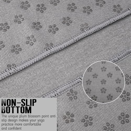 3 Pack Hot Yoga Towels, Dark Grey, 24 x 72 Inches - color: Dark Grey