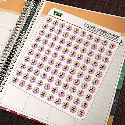 Warrior II 2 Yoga Pose Planner Calendar Scrapbooking Crafting Stickers - color: Clear, size: 200 0.5" Stickers