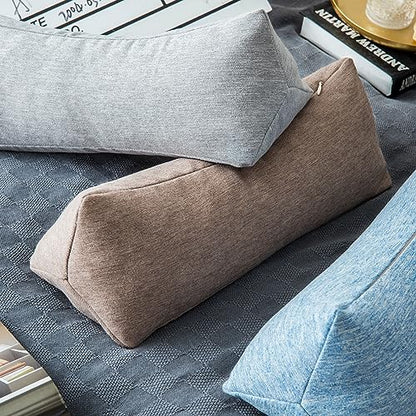 Buckwheat Neck Support Pillow Cervical Neck Cylinder Bolster Pillow,Buckwheat Hulls Adjustable Roll Pillow,Neck Pain Relief for Back and Side Sleepers Round Pillows for Lunch Break blue, 6*15 inch - color: Blue
