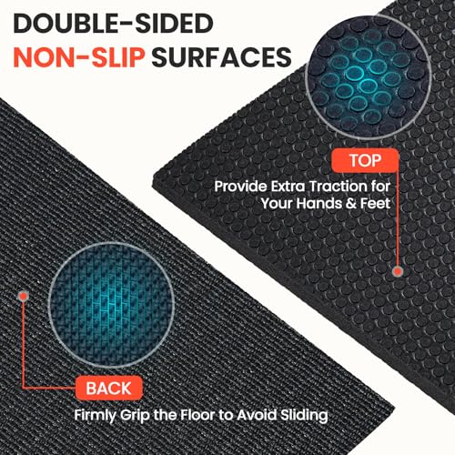 Stepwaver Large Exercise Mat, 6'x4'/7'x5'/8'x5'/9'x5'/10'x5'/12'x5'x8mm | Non-Slip, Ultra Durable, High-Density, Extra Thick Workout Mat for Home Gym Flooring, Cardio, Yoga & Fitness, Shoes-Friendly - size: 7'x 5'x 7mm
