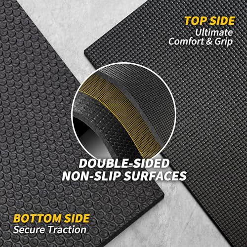 CAMBIVO Extra Long Wide Yoga Mat, Thick PVC Workout Mat - size: 72" x 48" x 8mm