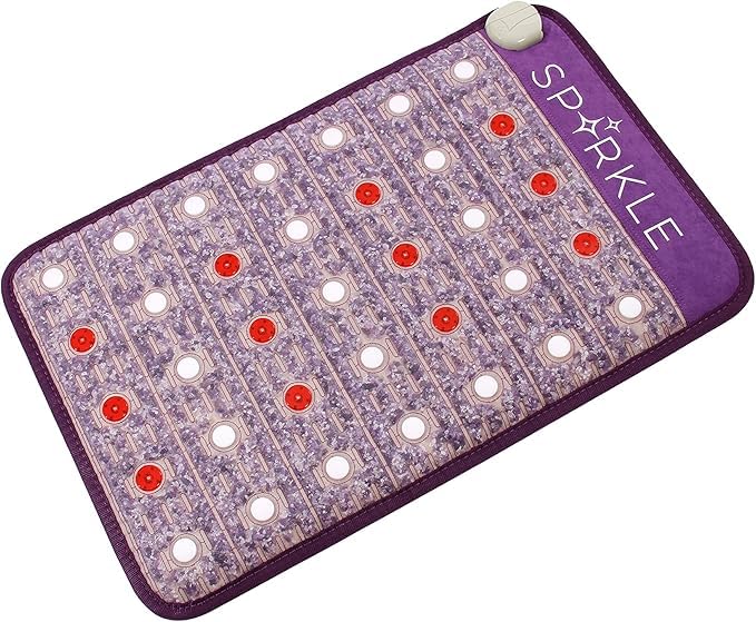 Biomat Infrared Mat | Crystal Mat for Therapy | Infrared Heating Mat | Red Light Therapy for Body | Hot Gemstone Therapy | Promotes for Muscle & Back Pain Relief | Sparkle Mat (Mini Size) - size: Mini Size