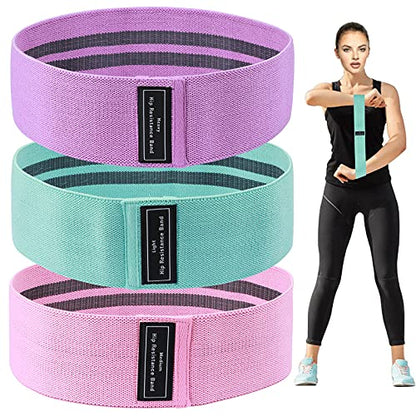 Booty Resistance Bands Non Slip Fitness Elastic Bands Fabric Workout Loop Belts Hip Thigh Straps Strength Squat Band for Girls Women Waist Belly Yoga Body Recovery