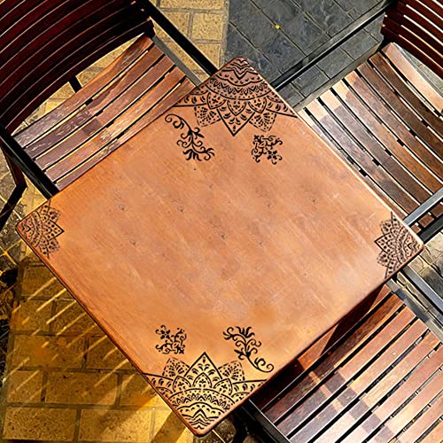 11 Pc Large Mandala Stencils for Painting - Stencils for Crafts Reusable for Floors, Tile & Wood - Rangoli Stencil -Wall Stencils for Painting Large Pattern - Paint Stencil Template 12 inch & 6 inch
