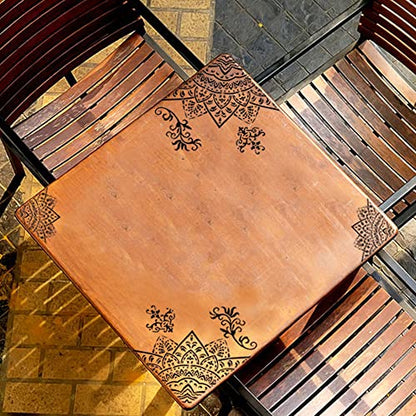 11 Pc Large Mandala Stencils for Painting - Stencils for Crafts Reusable for Floors, Tile & Wood - Rangoli Stencil -Wall Stencils for Painting Large Pattern - Paint Stencil Template 12 inch & 6 inch