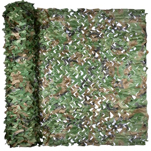 Camo Netting, Camouflage Netting, Hunting Blind Camo Net, Army Party Decorations, Sunshade Fence Nets, Lightweight, Bulk Roll, Mesh, Great for Camping, Shooting, Photograph, Car Cover, Outdoor - color: Woodland, size: 4.9ftx13ft