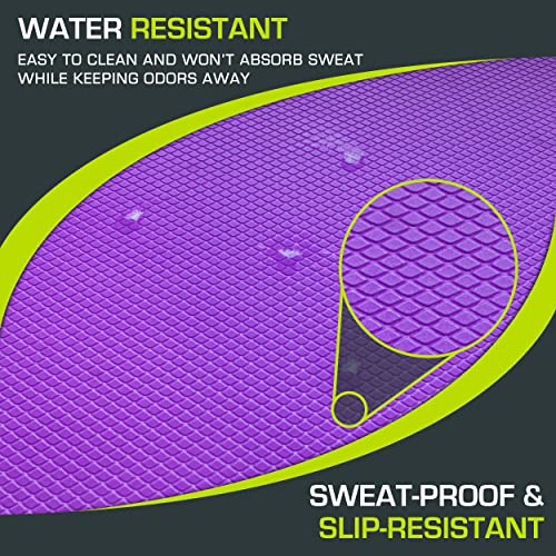 ProsourceFit Exercise Balance Pad, Non-Slip Cushioned Foam Mat & Knee Pad for Fitness and Stability Training, Yoga, Physical Therapy - color: PURPLE, size: 15x12