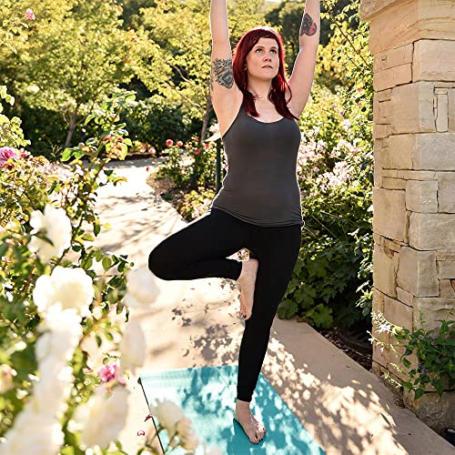 Hugger Mugger Earth Elements 5 mm Yoga Mat - Grippy Texture, Reversible, Cushion, Non-toxic Biodegradeable Material, Lightweight - color: Teal Onyx