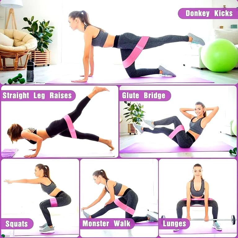 Fabric Resistance Bands Set – Booty Bands for Women & Men – Non-Slip Glute Workout Bands – Exercise Loop Bands for Legs, Yoga, Pilates & Home Gym – 3 Levels with Carry Bag | Tabia Gear