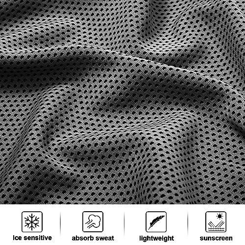 Honoson Cooling Towel Bulk - color: Gray Series Color, size: 32"x12"
