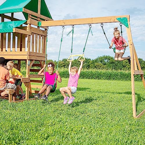 BeneLabel Heavy Duty Swing Hangers with Bearings - Set of 4 Stainless Steel 304 Screw Brackets for Hanging Chairs, Swings, Hammocks, Punching Bag - Indoor & Outdoor Use - 1500LB Capacity | Climbing Frame Wooden Beam,Stainless Steel,Ball Bearing,Hanging Ch