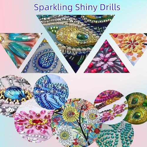 5D Partial Special Shaped Diamond Art Kit Daisy Flower Vase Shiny Bright Rhinestone Diamond Painting Craft for Beginners Perfect Handmade Gift 11.8×11.8 Inch (YH062) - color: YH062