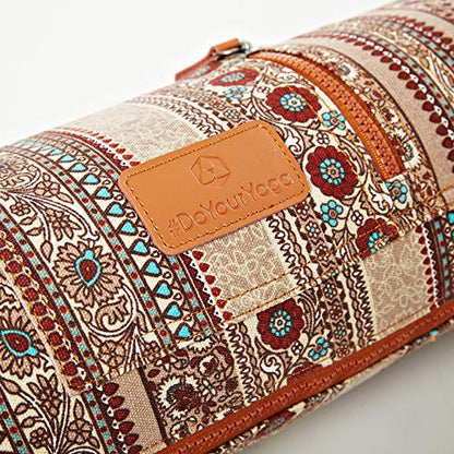#DoYourYoga Full-Zip Exercise Yoga Mat Carry Bag with Multi-Functional Storage Pockets »Sunita« - color: BrownStyle