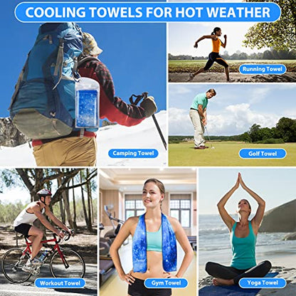 SYOURSELF Cooling Towel, Cooling Towels for Neck,40" x 12"Ice Towel for Instant Cooling Relief, Soft Breathable Chilly Towel, Perfect Yoga, Golf, Sports, Gym, Athletes Towel (1PC-BStarry) - color: Bstarry