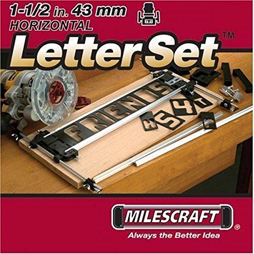 Milescraft 2202 Horizontal Character Template Set 1.5in (42 piece) Router Template set for Sign Making - size: 1.5"