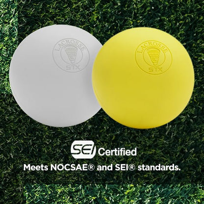 STX Official Lacrosse Balls - color: Yellow, size: 6 Balls