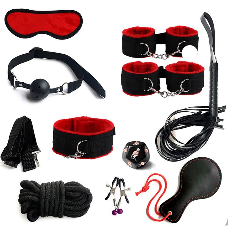 10-Piece Nylon Yoga Endurance Kit, Stylish Stretch Band, Complete Small Tools, Stamina Building, Mutual Training Home Fitness Combo (Red)+Y15 - color: ( Red )