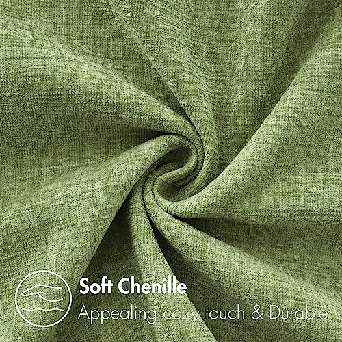 MIULEE Soft Chenille Throw Pillow Covers Sage Green 16x16 Inch Pack of 2 | Modern Home Decor, Classic Decorative Pillows, Solid Dyed Cases, Boho Couch Cushion Covers for Sofa Bed Living Room - color: Sage Green, size: 16" x 16" (Pack of 2)